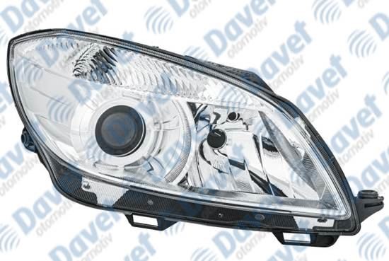HELLA 1EL010417-381 Far Sag Halojen Skoda Fabia Ii (542-545)-Roomster(5j7-5j) Viraj Isigi Olmayan